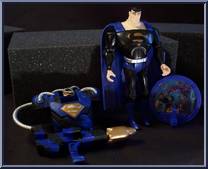 Superman (Black / Blue) from Justice League - Mission Vision manufactured by Mattel [Loose]