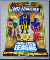 Aquagirl / Future Static / Micron from Justice League Unlimited - 3-Packs - DC Universe manufactured by Mattel [Front]