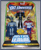Batman / Vandal Savage / Future Superman from Justice League Unlimited - 3-Packs - DC Universe manufactured by Mattel [Front]