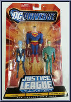 Livewire / Superman / Weather Wizard from Justice League Unlimited - 3-Packs - DC Universe manufactured by Mattel [Front]