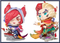 Xayah / Rakan from League of Legends - Series 3 manufactured by Riot Games [Loose]