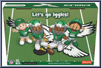Philadelphia Eagles (Alternate Jersey) from Little People Collector - NFL manufactured by Fisher-Price [Back]
