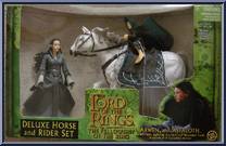 Arwen and Asfaloth (Green Box) from Lord of the Rings - Fellowship of the Ring - Deluxe Horse & Riders manufactured by Toy Biz [Front]