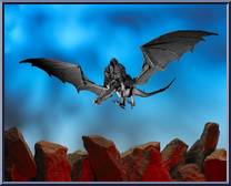 Fell Beast & Ringwraith from Lord of the Rings - Return of the King - Deluxe Horse & Riders manufactured by Toy Biz [Loose]