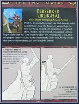 Berserker Uruk-Hai (Sword Swinging Attack Action) from Lord of the Rings - Trilogy - Two Towers - Series 2 manufactured by Toy Biz [Back]