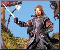Boromir (Battle Attack Action) from Lord of the Rings - Trilogy - Fellowship of the Ring - Series 1 manufactured by Toy Biz [Loose]