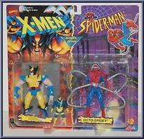 Wolverine (Battle Ravaged) & Octo-Spidey from Marvel - Canadian 2-Pack - Series 2 manufactured by Toy Biz [Front]