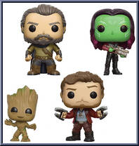 Groot / Star-Lord / Ego / Gamora from Marvel - Pop! Sets manufactured by Funko [Loose]