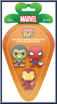 Spider-Man / Iron Man / Hulk (Easter) from Marvel - Pocket Pop! manufactured by Funko [Front]