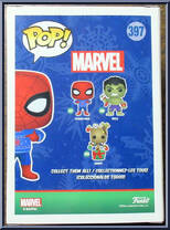 Spider-Man (Christmas) from Marvel - Marvel Universe Pop! manufactured by Funko [Back]