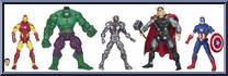 Avengers 5-Pack (Disney Store) from Marvel Legends - Infinite Series - Exclusives manufactured by Hasbro [Loose]