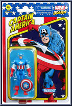 Captain America from Marvel Legends - Retro - Basic Series manufactured by Hasbro [Front]