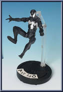 Spider-Man (Black Costume) from Marvel Legends Showdown - Battle Booster Packs - Series 1 manufactured by Toy Biz [Loose]