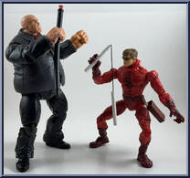 Kingpin (Black Jacket) vs Daredevil (Unmasked) from Marvel Legends - Face Off Sets - Series 1 manufactured by Toy Biz [Loose]
