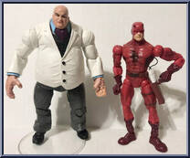Kingpin (White Jacket) vs Daredevil (Masked) from Marvel Legends - Face Off Sets - Series 1 manufactured by Toy Biz [Loose]