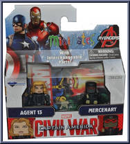 Agent 13 / Mercenary from Marvel Minimates - Wave 67 - Civil War manufactured by Diamond Select [Front]