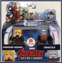 Crimson Widow / Dracula from Marvel Minimates - Walgreens - Wave 10 manufactured by Diamond Select [Front]