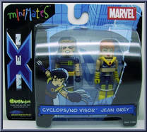 Cyclops (No Visor) / Jean Grey from Marvel Minimates - Wave  3 manufactured by Diamond Select [Front]
