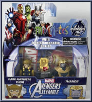 Dark Avengers Thor / Thanos from Marvel Minimates - Walgreens - Wave  2 manufactured by Diamond Select [Front]