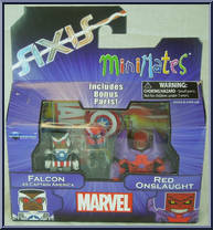 Falcon as Captain America / Red Onslaught from Marvel Minimates - Wave 62 - Axis manufactured by Diamond Select [Front]