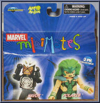 Havok / Polaris from Marvel Minimates - Wave 20 manufactured by Diamond Select [Front]