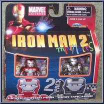 Iron Man Mark V / War Machine from Marvel Minimates - Toys R Us 2-Packs - Iron Man 2 - Series 1 manufactured by Diamond Select [Front]