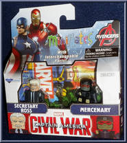 Secretary Ross / Mercenary from Marvel Minimates - Wave 67 - Civil War manufactured by Diamond Select [Front]