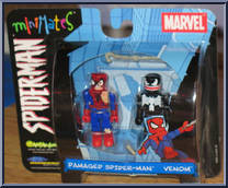 Spider-Man (Damaged) / Venom from Marvel Minimates - Wave  2 manufactured by Diamond Select [Front]
