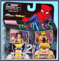 Wolverine (90s) / Sabretooth (90s) from Marvel Minimates - Toys R Us 2-Packs - Wave  3 manufactured by Diamond Select [Front]