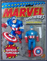 Captain America (Shield Launcher) from Marvel - Super Heroes - Series 1 manufactured by Toy Biz [Front]