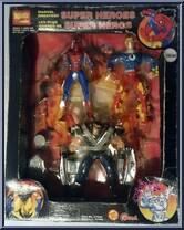 Marvel's Greatest Super Heroes (Spider-Man / Human Torch / Wolverine Patch) from Marvel - Super Heroes - Box Sets manufactured by Toy Biz [Front]