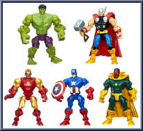 Avengers 5-Pack. Hulk, Iron Man, Captain America, Ultron, Marvel's Vision from Marvel Super Hero Mashers - Multi-Packs manufactured by Hasbro [Loose]
