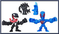 Spider-Man 2099 vs Venom from Marvel Super Hero Mashers - Micro manufactured by Hasbro [Loose]