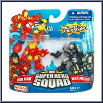 Iron Man (Extremis) & War Machine from Marvel Super Hero Squad - Series 17 manufactured by Hasbro [Front]