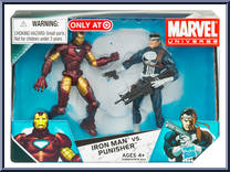 Iron Man vs Punisher from Marvel Universe - Fury Files - Exclusives manufactured by Hasbro [Front]