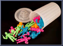 Trash Can (Assorted Colors) from Masters of the Universe - M.U.S.C.L.E. manufactured by Super7 [Loose]