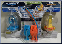 Fire Elementor vs. Transformation Max Steel from Max Steel - 2013 - Turbo Battlers manufactured by Mattel [Back]
