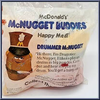 Drummer McNugget from McDonald's - McNugget Buddies manufactured by Hasbro [Front]