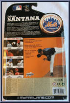 Johan Santana (Gray Jersey) from McFarlane's Sports Picks - MLB - Series 24 manufactured by McFarlane [Back]