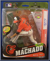 Manny Machado (Orange Jersey) (Autograph) from McFarlane's Sports Picks - MLB - Series 32 manufactured by McFarlane [Front]