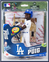 Yasiel Puig (Big Head / White Uniform) from McFarlane's Sports Picks - MLB - Series 32 manufactured by McFarlane [Front]