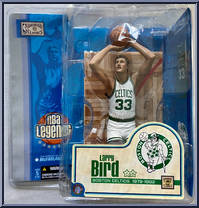 Larry Bird (White Jersey) from McFarlane's Sports Picks - NBA - NBA Legends - Series 1 manufactured by McFarlane [Front]
