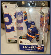 Mike Bossy (Blue Jersey) from McFarlane's Sports Picks - NHL - NHL Legends - Series 2 manufactured by McFarlane [Front]