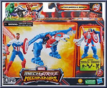 Captain America & Redwing from Mech Strike - Mechasaurs - Deluxe manufactured by Hasbro [Front]