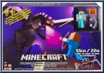 Ultimate Ender Dragon / Steve (Blue) from Minecraft - Basic Series manufactured by Mattel [Front]