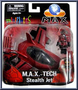 M.A.X.-Tech Stealth Jet (Red) / Pilot (Red) from Mobile Action Extreme - Minimates - Vehicles manufactured by Diamond Select [Front]