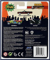 Batmobile / Batcycle / Jokermobile from Nano Hollywood Rides - Batman Classic TV manufactured by Jada Toys [Back]