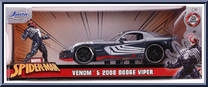 Venom & 2008 Dodge Viper from Nano Hollywood Rides - Spider-Man manufactured by Jada Toys [Front]
