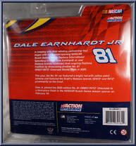 Dale Earnhardt Jr. (Oreo / Ritz) #81 from Nascar - Series 6 manufactured by McFarlane Toys [Back]