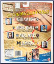 Antoine Walker from NBA Superstars - College Pro manufactured by Mattel [Back]